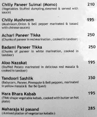 Hotel Rajmahal menu 2