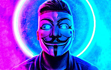 Anonymous Mask Neon Wallpapers New Tab small promo image