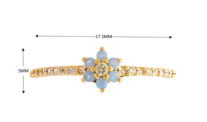 Title 1, Damesmode ring blauw met coole uitstraling Een ...