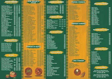 Matka Biryani menu 