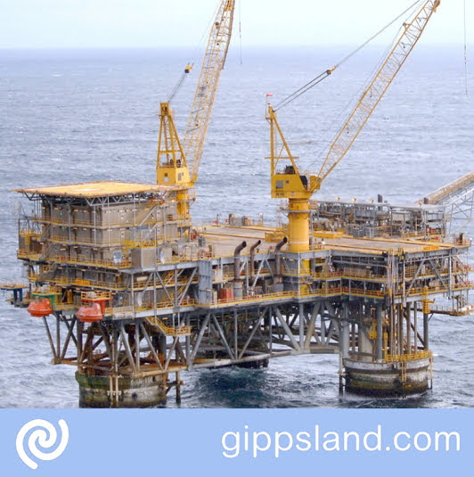 Esso Australias Bream Platform off the Gippsland Coast located approximately 46 km - 51 km off the Gippsland coast in approximately 61 m of water depth