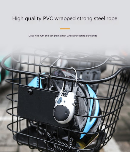 Title 1, Retractable Bicycle Motorcycle Wire Rope Cow Lo...