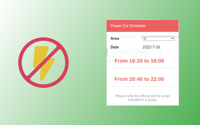 Power Cut Schedule - Sri Lanka chrome extension