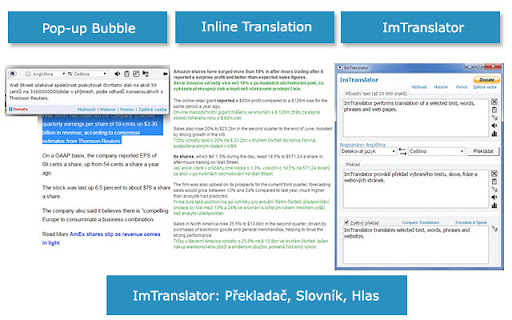 ImTranslator: Překladač, Slovník, Hlas