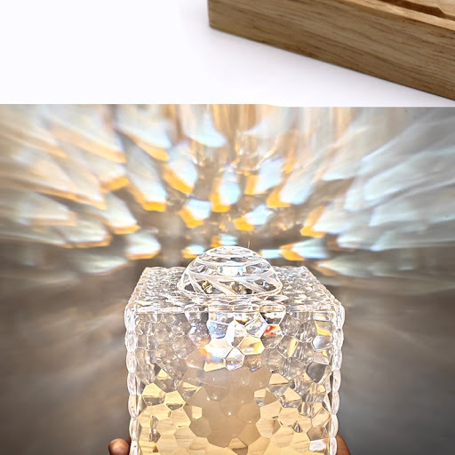 Title 3, Rotating Water Ripple Small Night Lamp, Creativ...