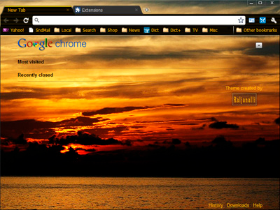 OpticAmber CSunset1280 Theme Preview 1