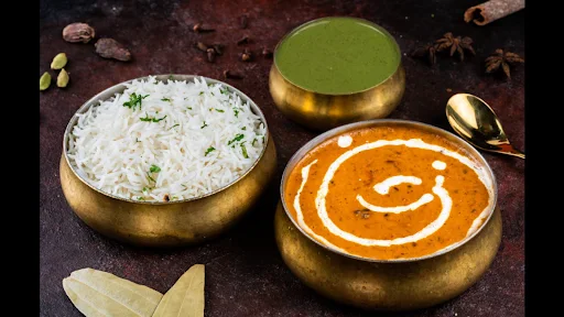 Dal Makhani + Rice/Breads + Condiments