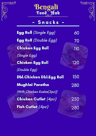 Bengali Food Hub menu 1