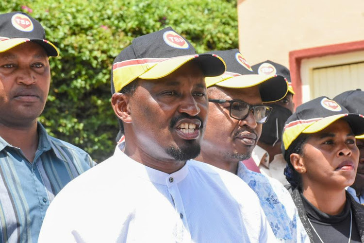 TSP leader Mwangi Kiunjuri during a press conference at the TSP offices on January 28, 2022.