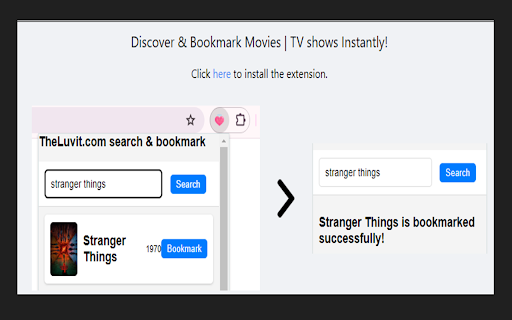 Search and Bookmark movies & tv shows