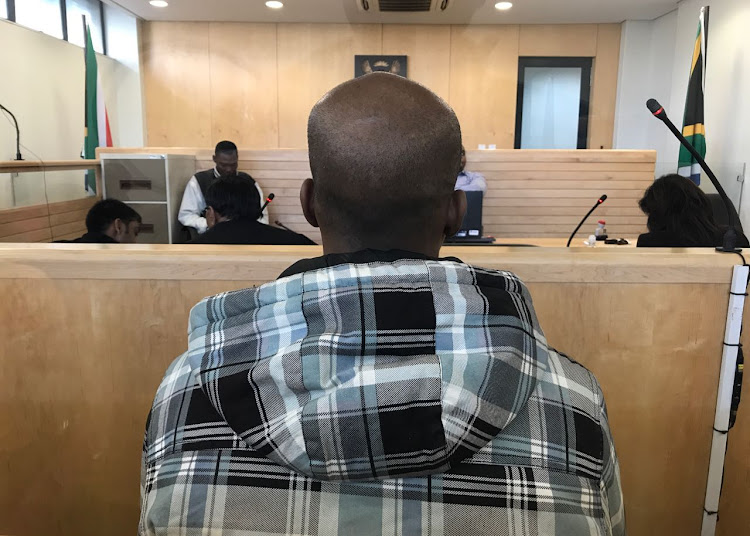 The rapist during his appearance in the Verulam magistrate’s court.