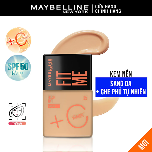 Kem Nền Maybelline Tươi Mướt Chống Nắng SPF50 #05 Fit Me Fresh Tint 30ml