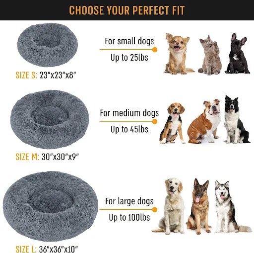 Pet Dog Bed Super Soft for Donut Dog Accessories For Large Dogs Bed Labradors House Round Cat Beds PlushSleeping Bag Ant