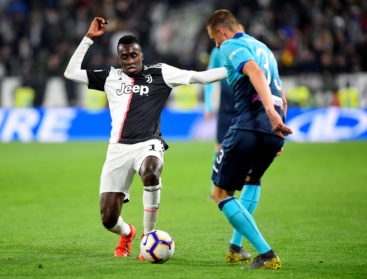 Juventus' Blaise Matuidi triers to go past Atalanta's Hans Hateboer in past action