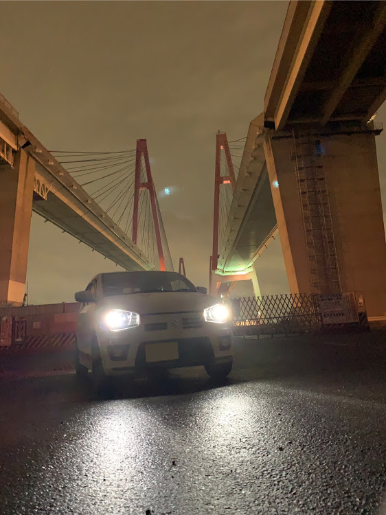 アルトワークスの雨ドライブ・名港トリトンに関するカスタム事例の投稿画像1枚目