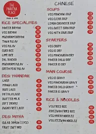 The Paratha Place menu 2