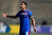 Dean Furman of SuperSport United during the MTN 8, Semi Final 1st Leg match between Mamelodi Sundowns and SuperSport United at Lucas Moripe Stadium on September 01, 2019 in Pretoria, South Africa. 