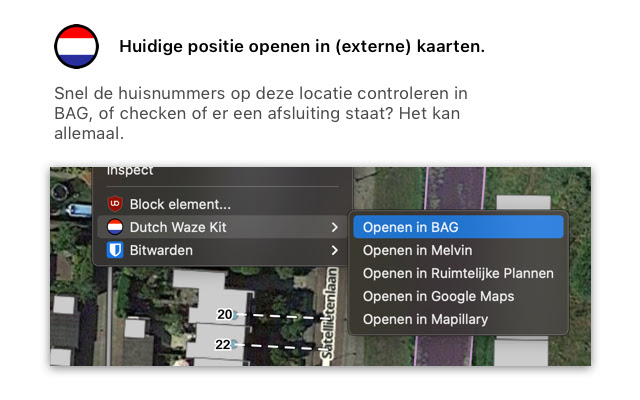 Dutch Waze Kit chrome extension