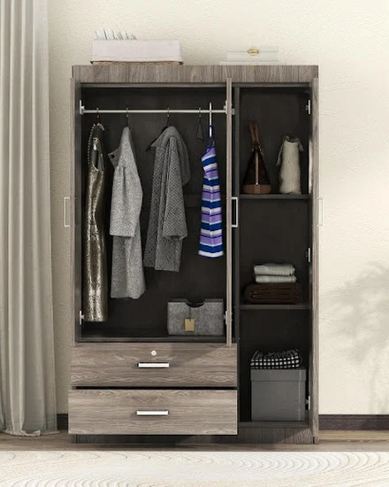 3 Doors Wardrobe Armoire Closet, Large Freestanding Armoi... - 2