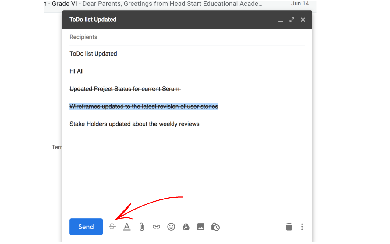 StrikeThrough for Gmail Preview image 2