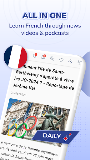 Screenshot Todaii: Learn French by news