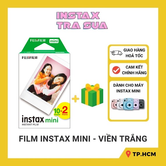 Instax Mini Film - Viền Trắng - Giấy In Cho Máy Ảnh Lấy Liền Instax Mini Fujifilm - Chính Hãng Nhật Date Cao