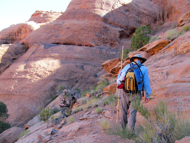 Ascending the route out of the canyon