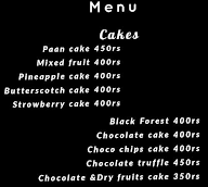 Cake Creation menu 1