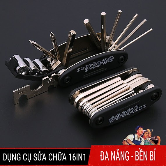 [Vũ Trường] Bộ Lục Giác Sửa Chữa Cầm Tay Đa Năng Tua Vít 16 - In - 1, Dùng Lắp Giáp, Sửa Chữa Xe Đạp