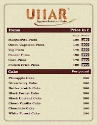 Uttar Eggless Bakery N Cafe menu 1