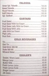 Amar Juice Centre menu 1