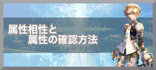 属性相性と属性の確認方法