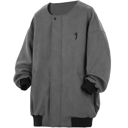 Title 3, Veste Cardigan Homme en Daim Col Rond Ample et ...