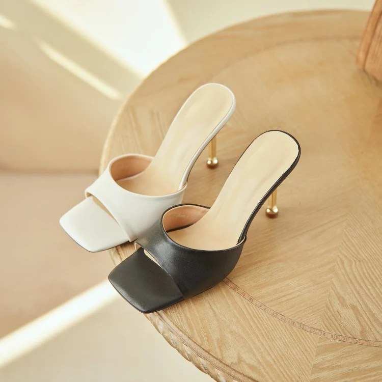 Zwarte dames slippers met vissenbek, Europees en Amerikaans sexy voetring bandje sandalen. Stijlvol en comfortabel.