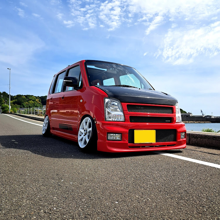 ワゴンRのシャコタカ・赤い車・ドライブ・GWに関するカスタム事例の投稿画像1枚目