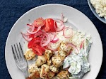 Greek-Style Chicken with Pickled Onions, Tomatoes, and Tzatziki was pinched from <a href="http://www.marthastewart.com/863965/greek-style-chicken-pickled-onions-tomatoes-and-tzatziki" target="_blank">www.marthastewart.com.</a>