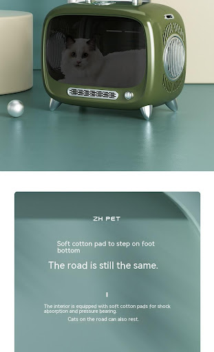 Title 10, TV Cat Bag Portable Space Capsule Pet Backpack
