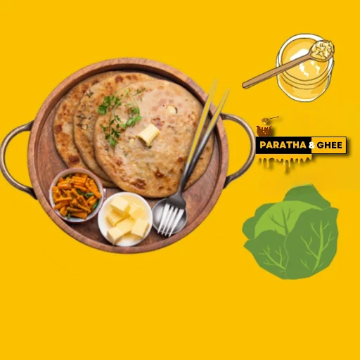 Cabbage Paratha [Desi Ghee]