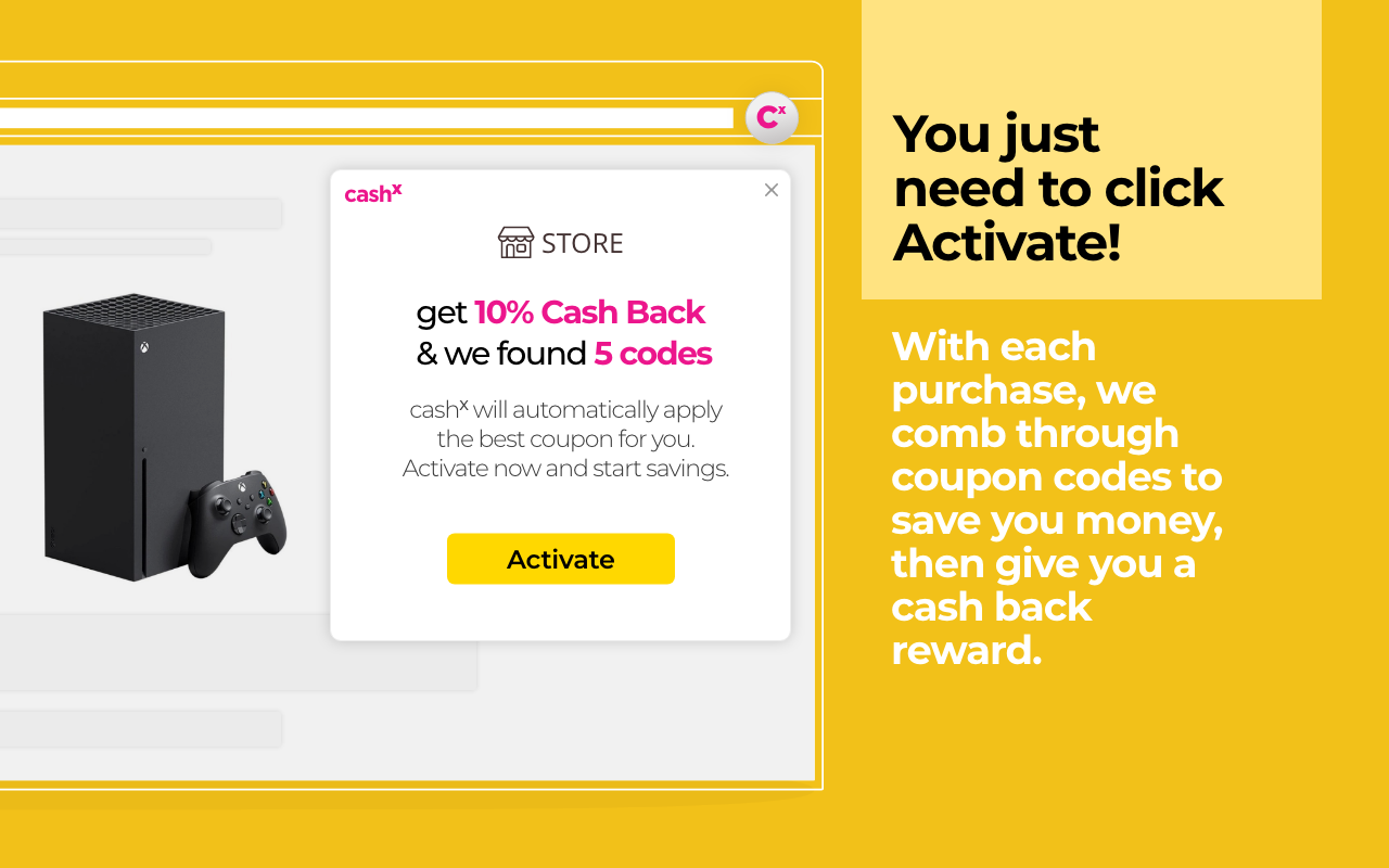 cashX: Cash Back & Coupon Automation Preview image 2