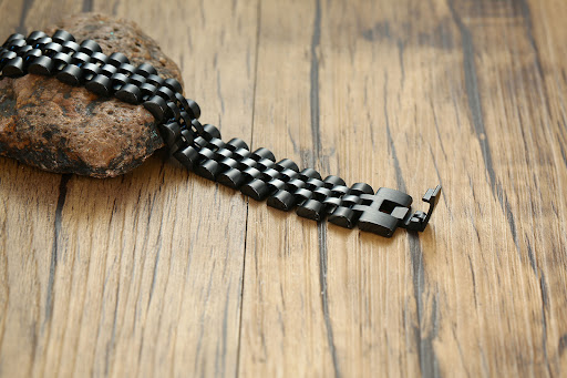 Title 8, Mens Stainless Steel Watch Chain Bracelet, a d...