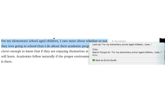 Quick Quotes chrome extension