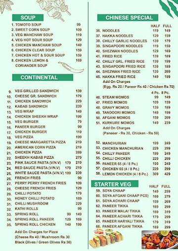 37 FOODY menu 