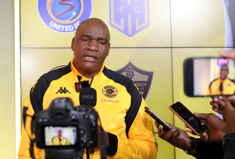 Kaizer Chiefs coach Molefi Ntseki during the 2023 MTN8 launch at the Supersport studios, Johannesburg, on August 10 2023.