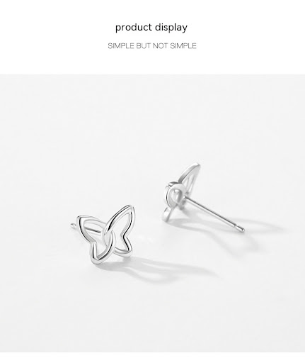 Title 3, Womens S925 Sterling Silver Butterfly Hollow E...