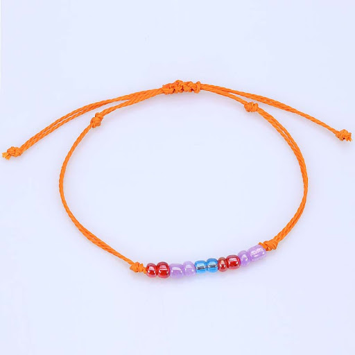 Title 10, Versatile large bead woven bracelet, an elegant...