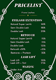 Fiore Lashes menu 1