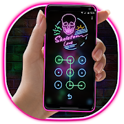 Neon Skull game - lock screen theme  Icon