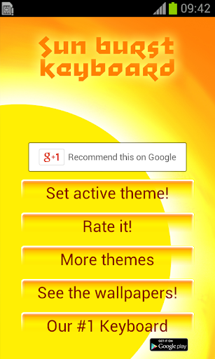 Sunburst Keyboard Theme