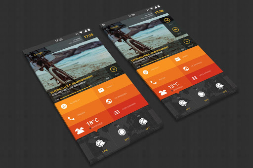 Orange Zooper Widget Skin