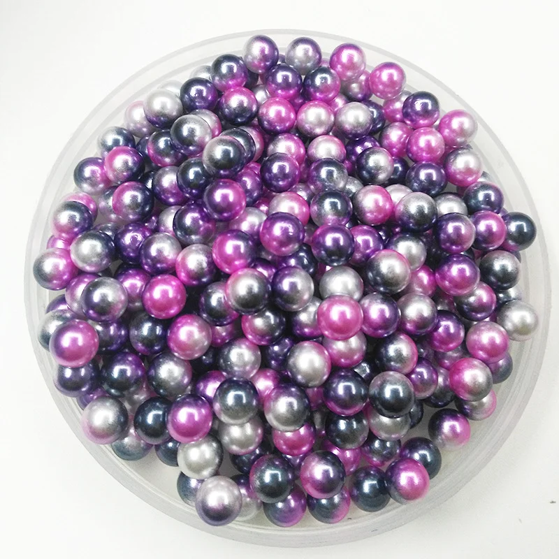 Perles rondes en acrylique coloré sans trou, perles en vrac pour la fabrication de bijoux, idéales pour des créations originales.